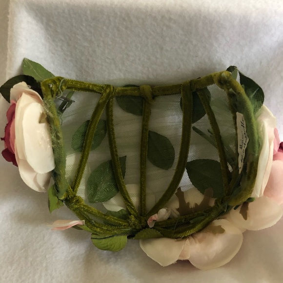 Vintage 1950’s Maison Mendessolle Floral and Net Half Hat - Picture 11 of 14
